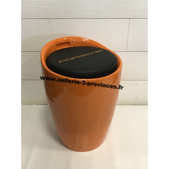 Tabouret Porsche coffre orange