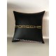 Coussin Porsche noir - orange