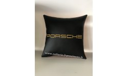 Coussin Porsche noir - orange